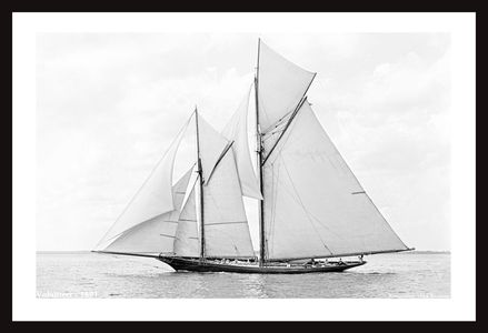 Vintage Sailboats - America's Cup art print restoration