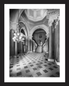 Annapolis Entry Hall Late 1890's - vintage black & white photography art print restorations