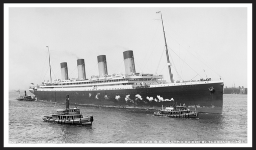 Vintage Sailing and America's Cup S.S. Olympic White Star Line 1911 - art print for home and office