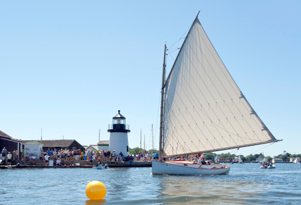 Breck Marshall Catboat at Mystic Seaport in Mystic, CT