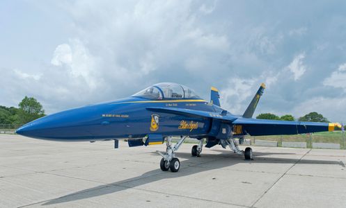 F-18 Blue Angels Superhornet on the Tarmac