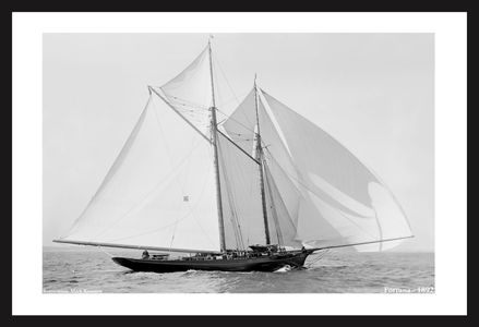 America's Cup - Yacht Fortuna -1892 - Vintage Art Print