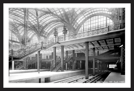 Vintage Historic Art Prints Penn Station - New York - Early 1900s