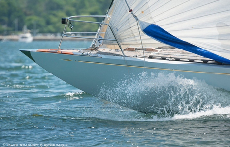 12 Metre Bow shot of Columbia at the NYYC 161st Annual Regatta - Newport, RI