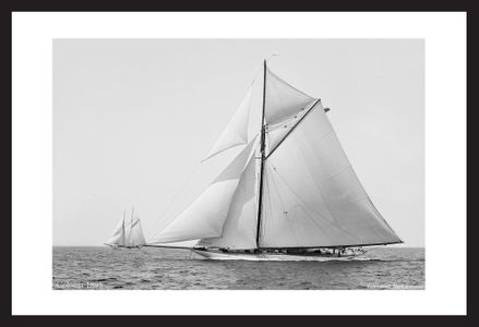 Colonia - 1895 - Vintage sailing photography art print restoration