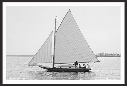 Vintage Sailboats - Chippeway - 1891 - Art Prints  for Home & Office Interiors