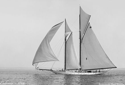 Colonia -1899 -Vintage Sailing Art Print Restoration