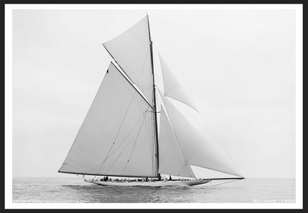 America's Cup Reliance -1903 - Vintage Sailing Art Print Restoration
