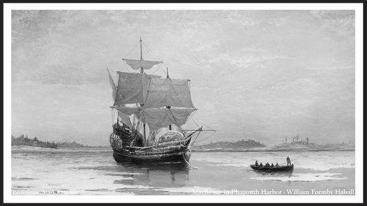 The Mayflower in Plymouth Harbor - William Formby Halsall Early1900's