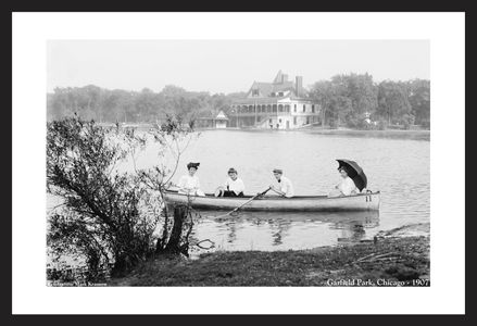 Garfield Park, Chicago 1907 - historic black & white photography art print restorations