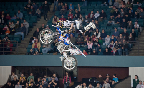 Freestyle Motocross racing stunt