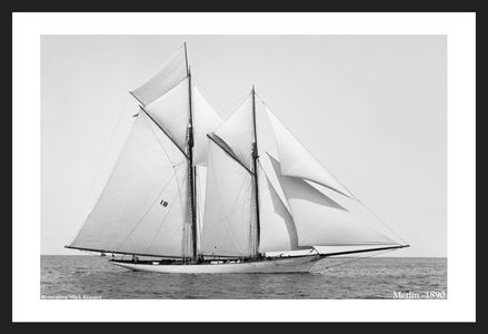 Merlin -1890  - Historic sailing photography art print restoration for decorating home and office
