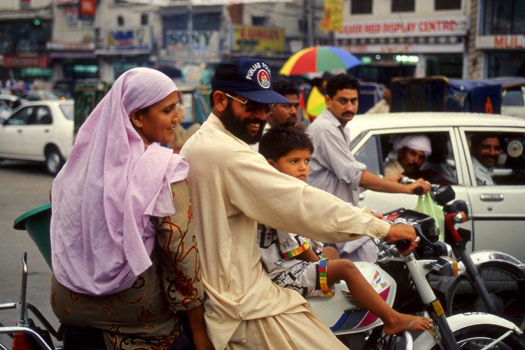 Family on Motorbike. Lahore, Pakistan. 1pakistan_lahore_family_13.jpg