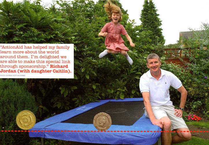 Richard and Caitlin Jordan. Photographed at home for Action Aid Annual Report.