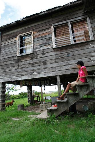 Telisha, 12yrs, lives with her mother and younger sister. Her father used to beat her mother and now lives with his girlfriend and her four children not far from Telisha’s home. Telisha has been involved with gangs and in fights at school. Since attending EveryChild workshops she has begun to deal with some of the violence she witnessed as a child and her own behaviour has vastly improved. Georgetown, Guyana. 1guyana_child_abuse_10.jpg