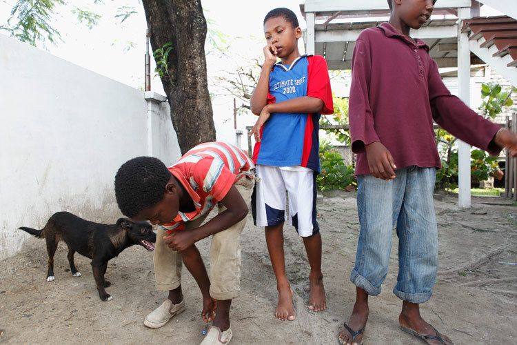 Rumsfeldt Child Care Centre in the Riverdam community. Children who attend the centre receive a free evening meal and access to toys and adults to listen to their problems and thoughts.Georgetown, Guyana. 1guyana_child_abuse_22.jpg