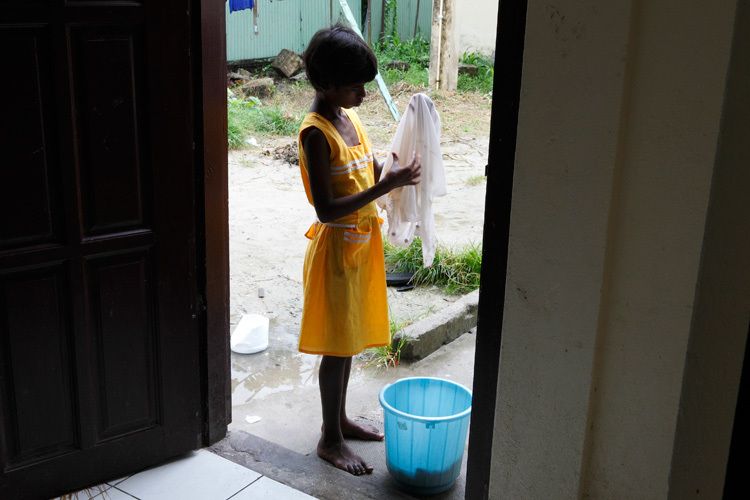 Portrait from Georgetown Residential centre for Children. Children come to the centre for a variety of reasons, usually sexual or physical violence at home, occasionally at a Parents direct request for help. Mark Job who manages the centre and works for EveryChild ‘In terms of the manifestation of behaviour it is quite ugly as by virtue of these children experiences sexual abuse, physical abuse, abandonment and neglect you have rebelliousness, you have arrogance, you have disrespect for authority. Fighting, the use of indecent language loosely and freely, lying and stealing – so you have all kinds of ugly social manifestations in the behaviour. So its times like that that you understand the issues, the challenges, and help them to find alternative ways of expressing their anger, betrayal and confusion rather than lashing out’ Georgetown, Guyana. 1child_abuse_guyana_4.jpg