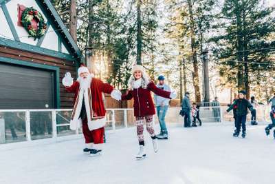 Santa Ice Skating