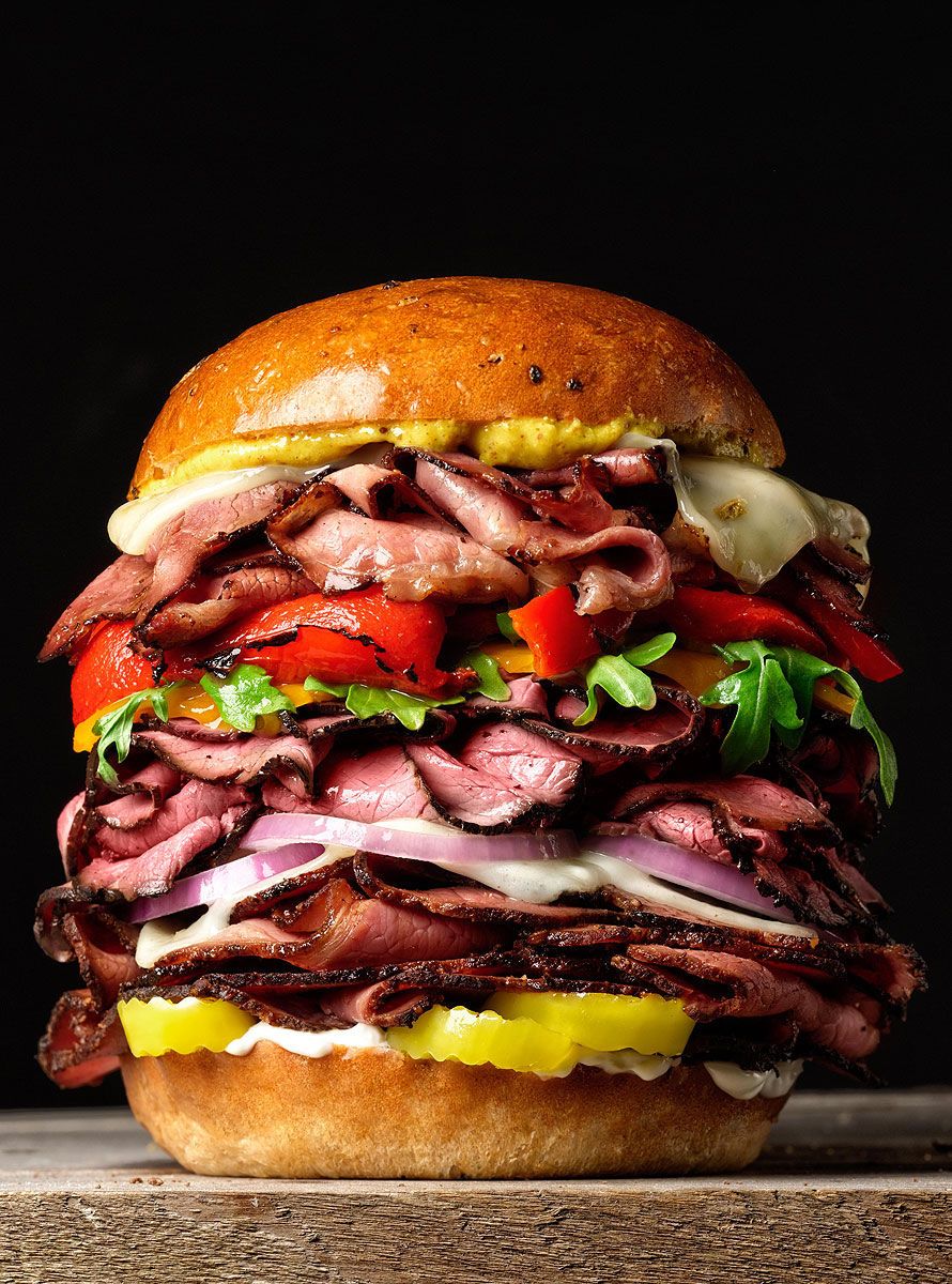 three meat sandwich