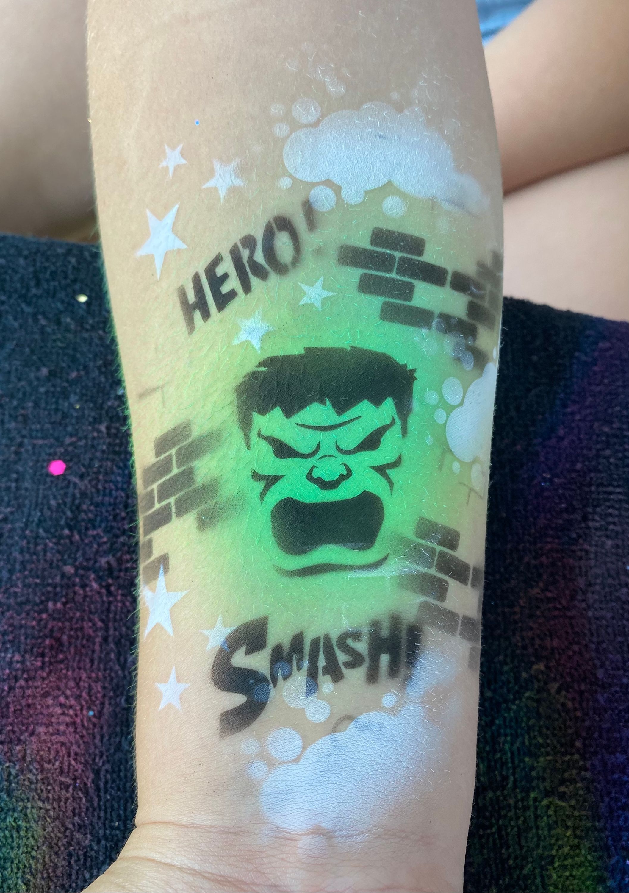 Airbrush tattoo - Superhero