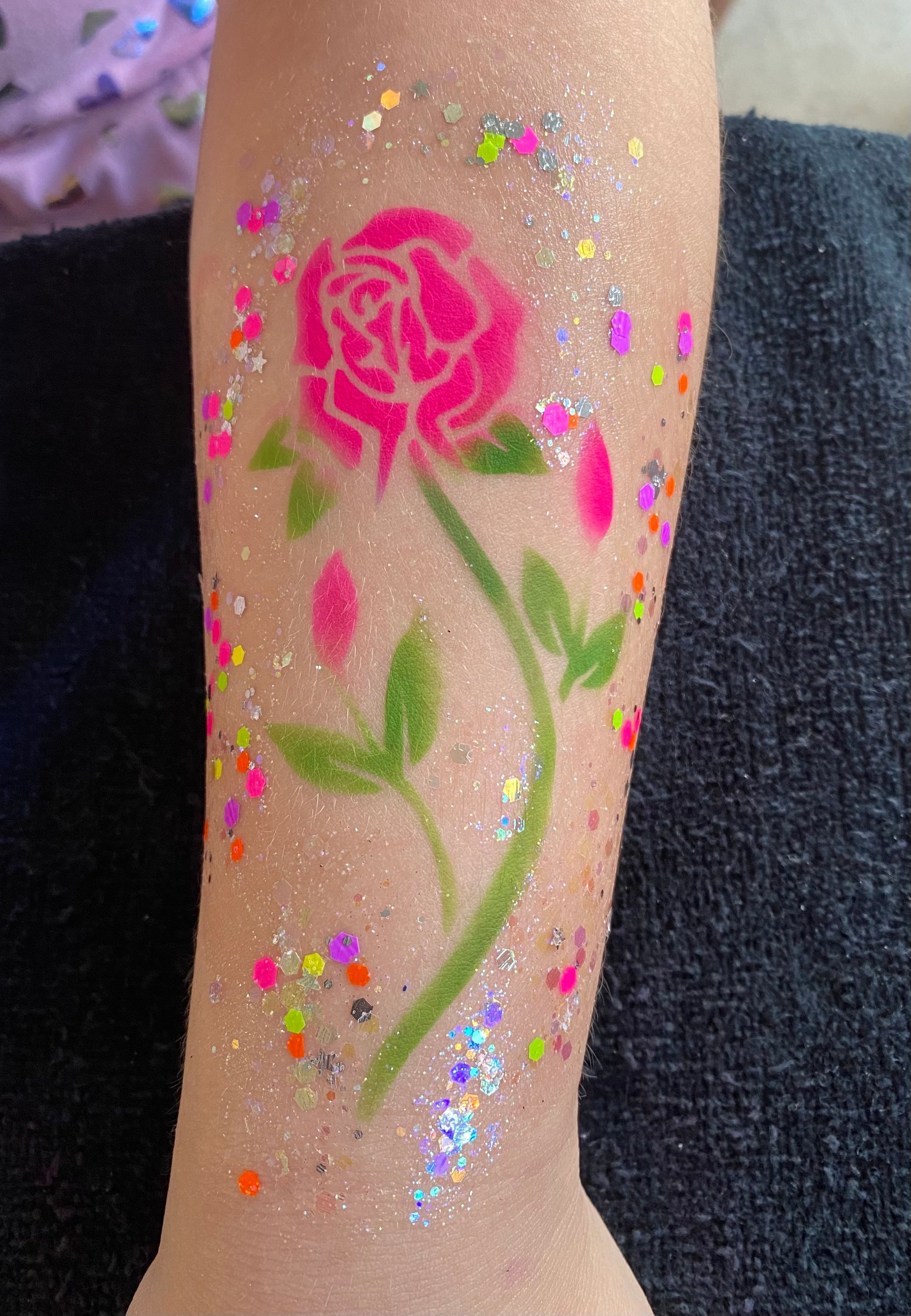 Airbrush tattoo - Rose
