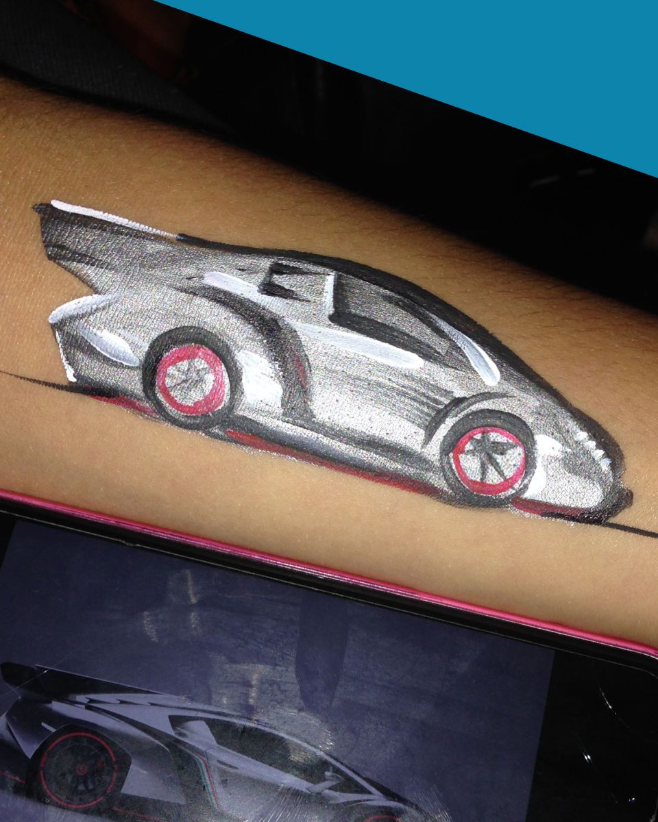 Chicago Face Painting Valery Lanotte - Silver Car