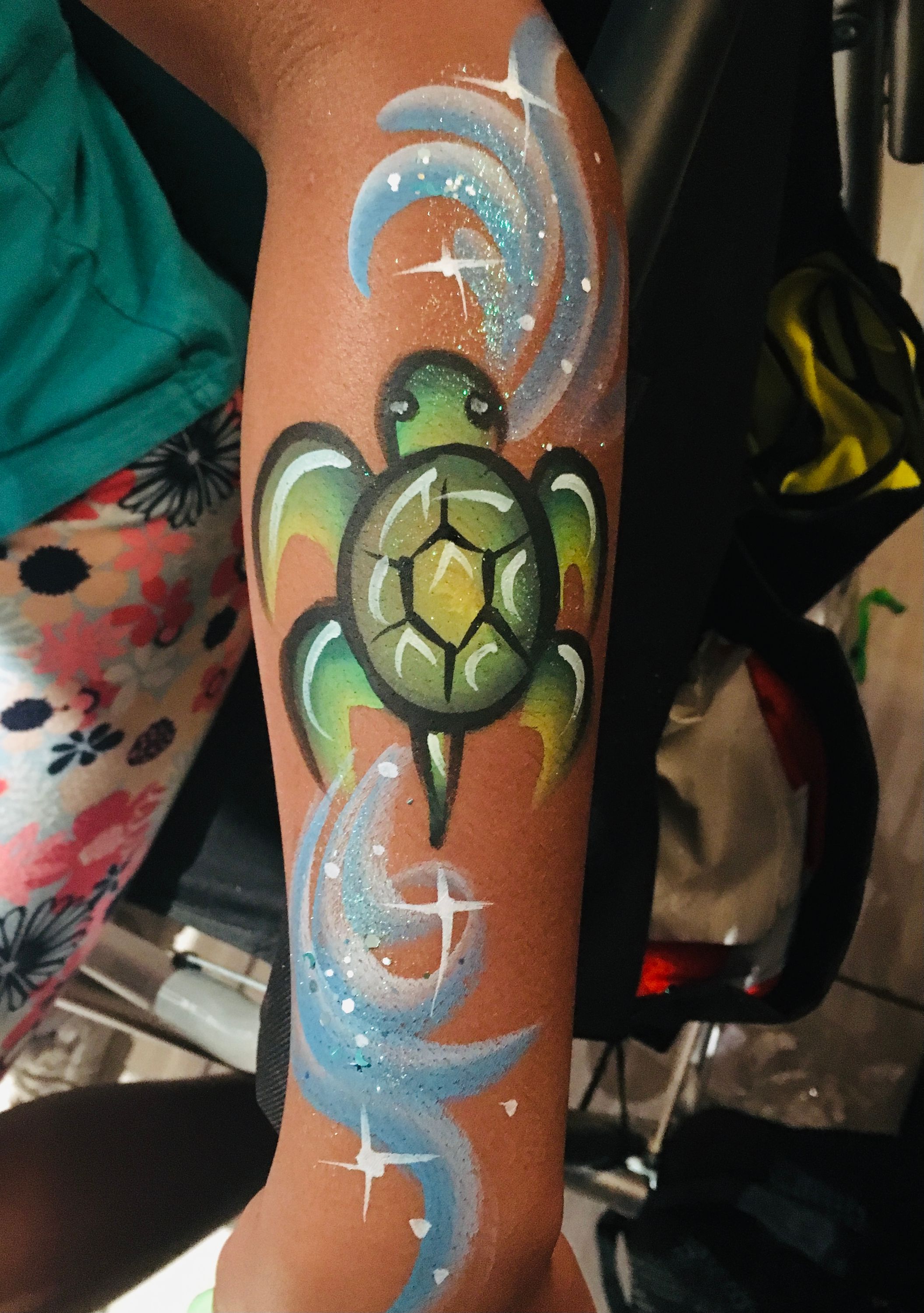 Face Paint - Turtle on arm