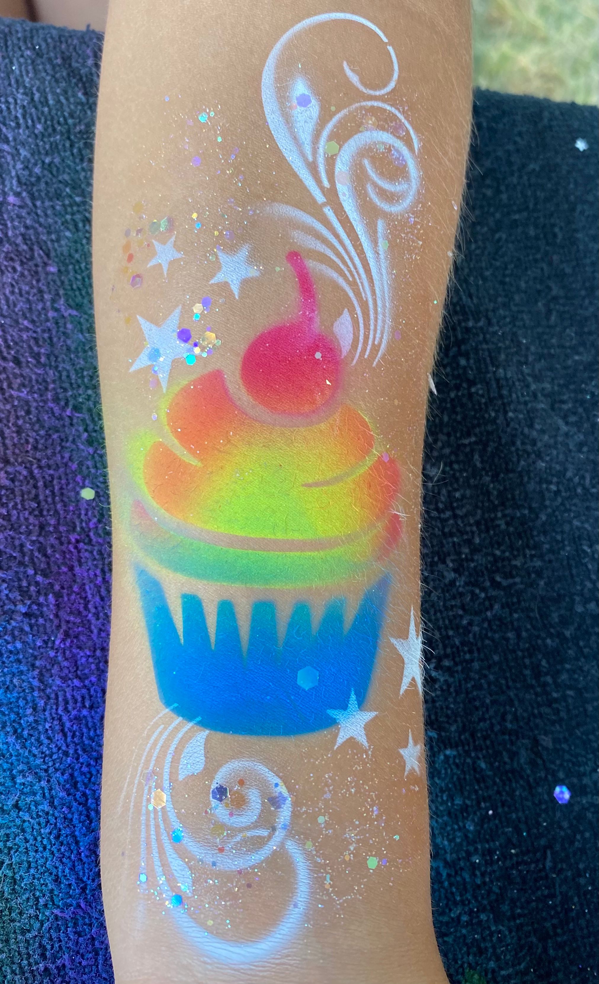 Airbrush Tattoo - Cupcake