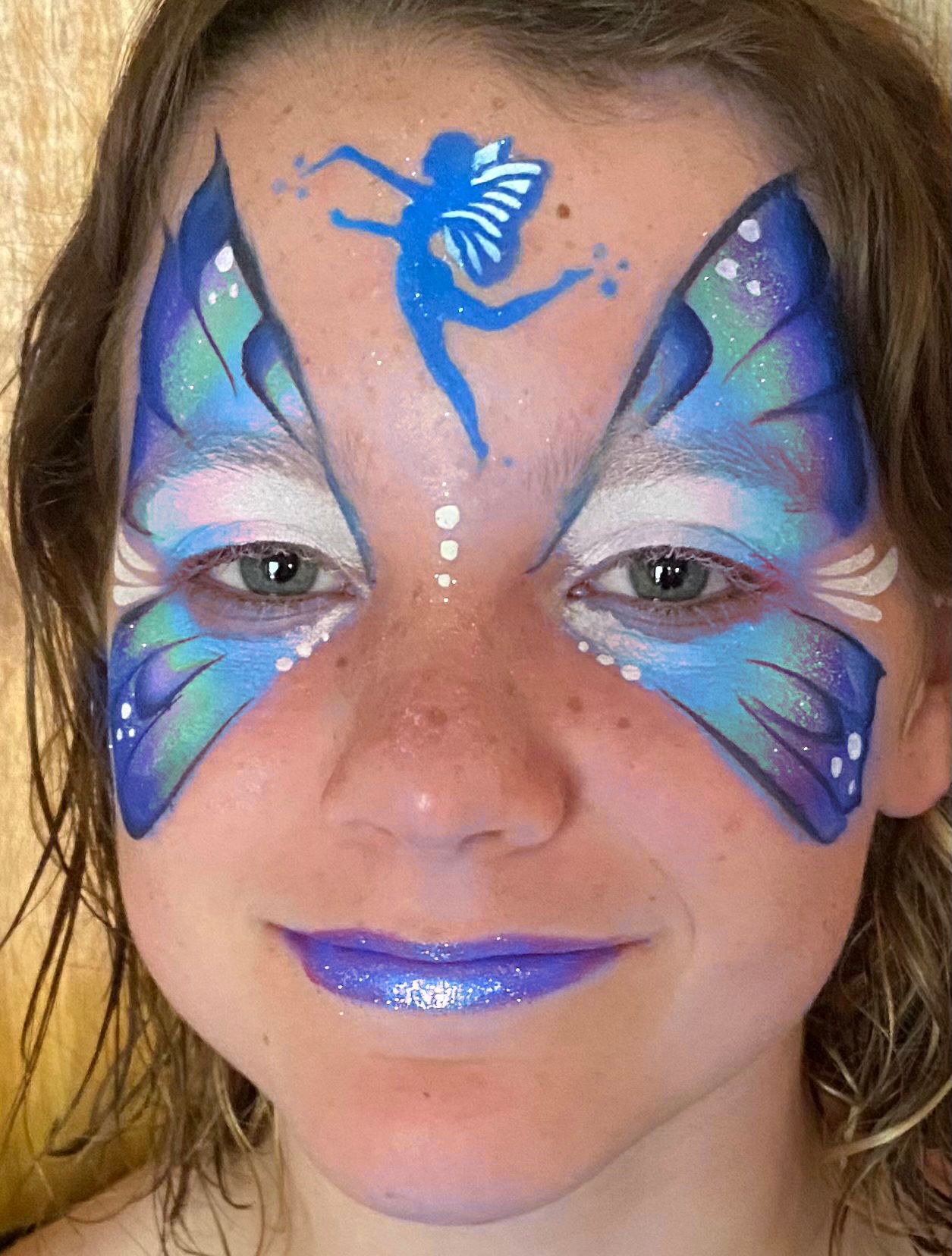 Blue Fairy Face Paint