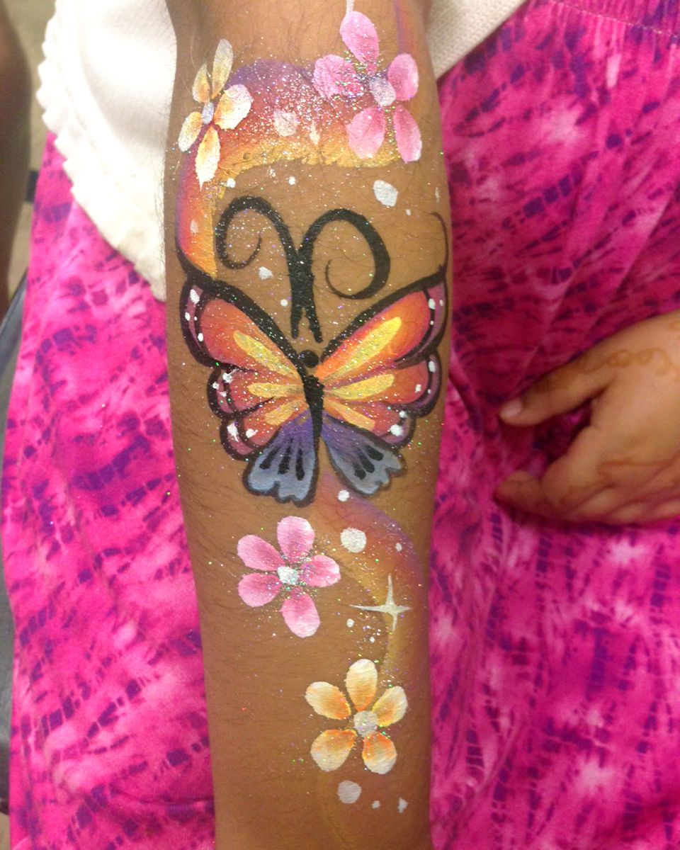 Chicago Face Painting Valery Lanotte - Butterfly Arm