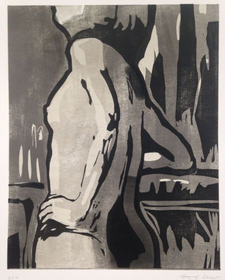 Woodcut, 25" x 20", 2015 Stand