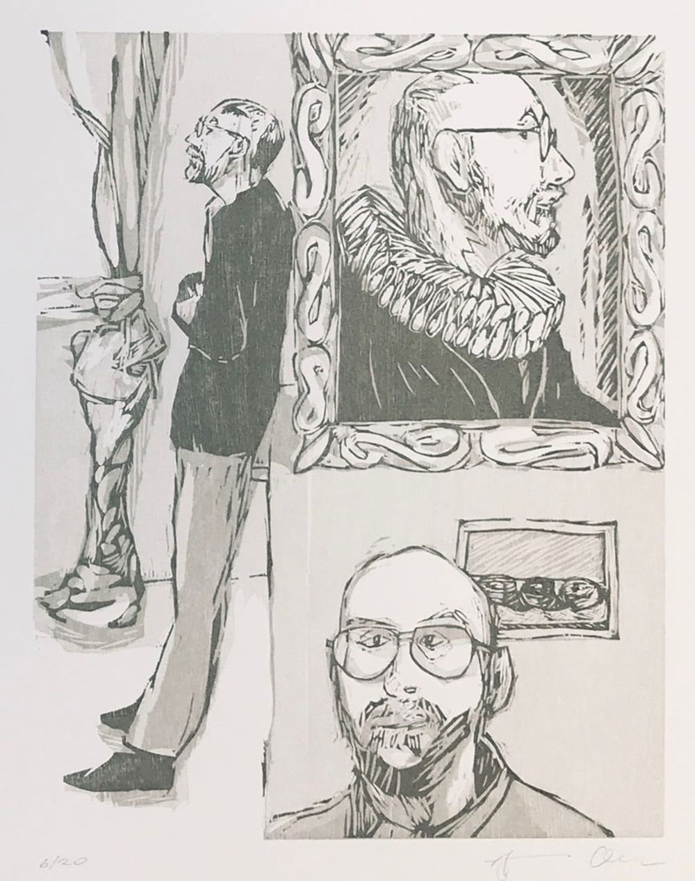 Woodcut, 14" x 11", 2018 Portrait