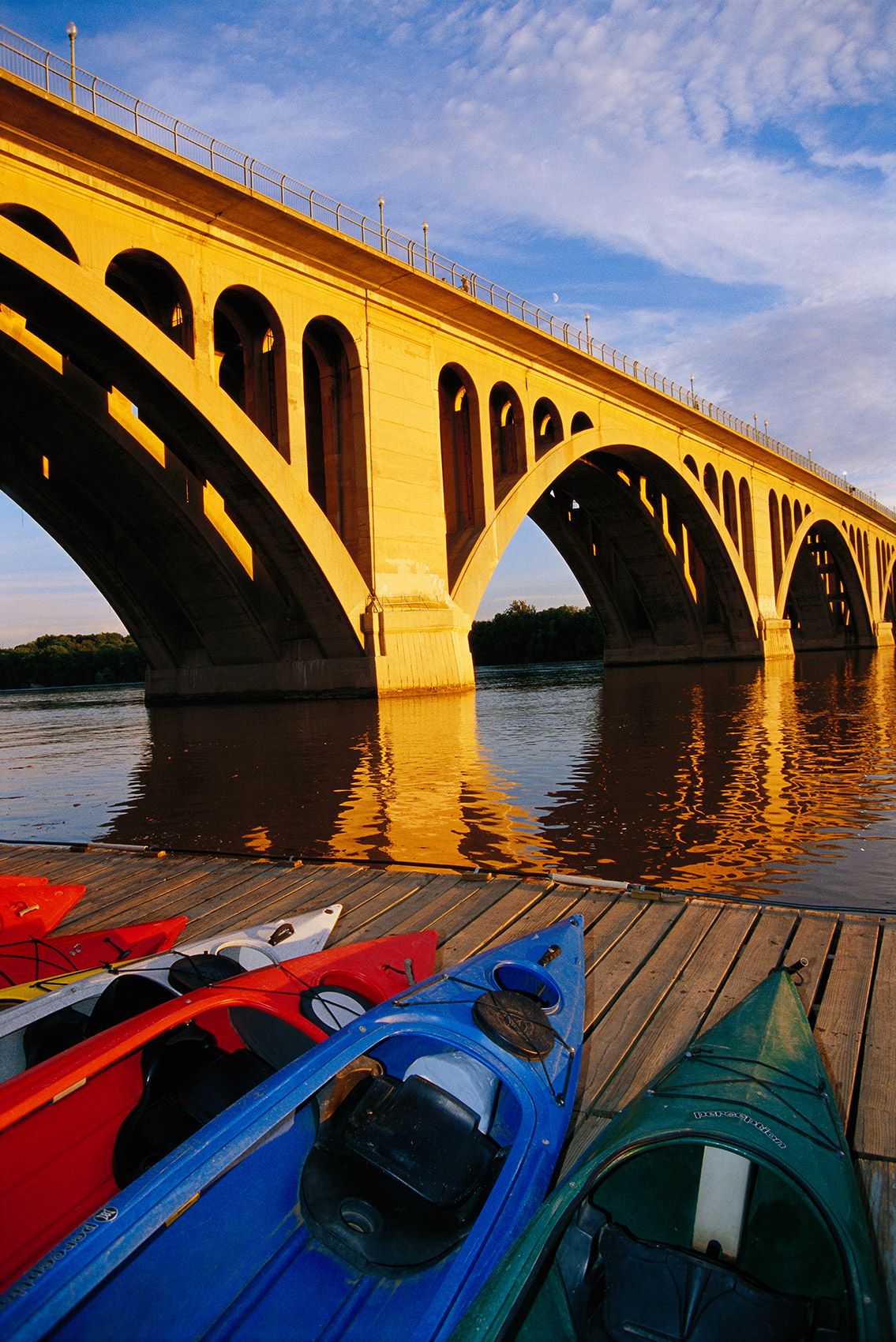 Kayaks and Key Bridge at Sunset F-2068-32-(Key-Bridge-Kayaks).jpg