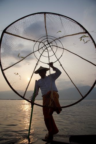  Devotion, fisherman at Inle Lake, Myanmar