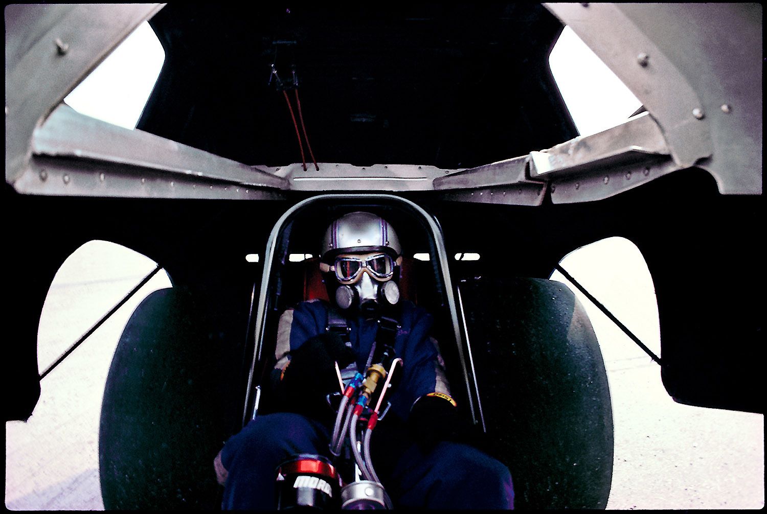 Jet Car driver portrait series early 1980's