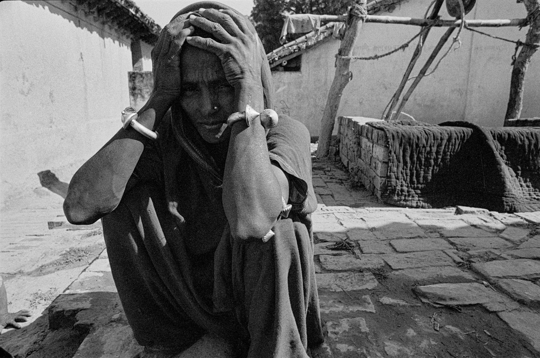 Alt portrait of rural village mother - India
