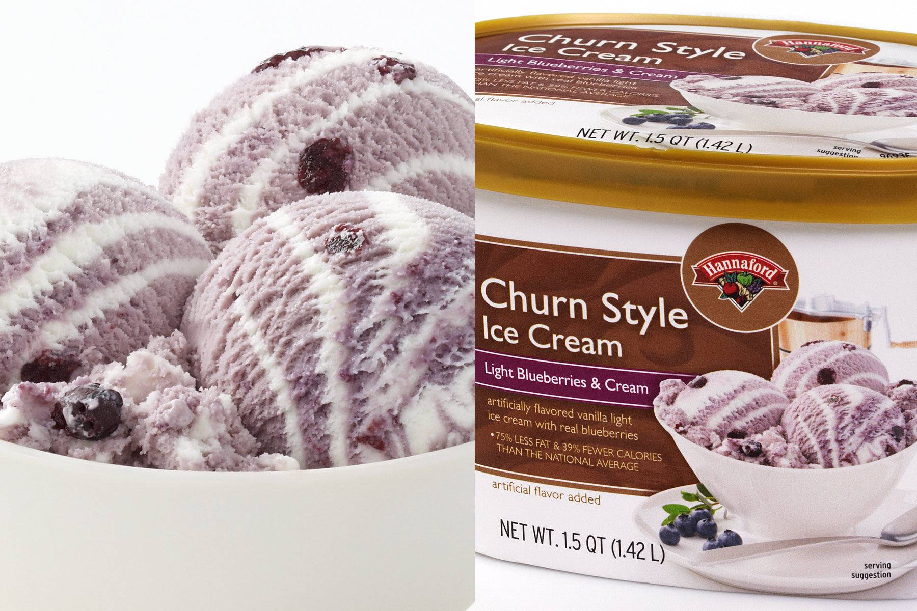 Churn Style Blueberries & Cream Swirl