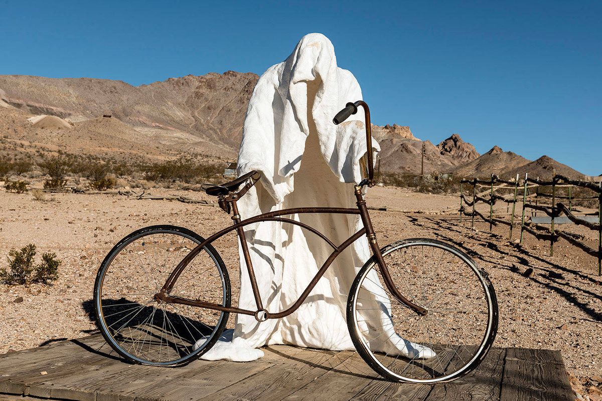 Ghost Rider by artist A. Szukalski at the Open Air Museum in Rhyolite, Nevada