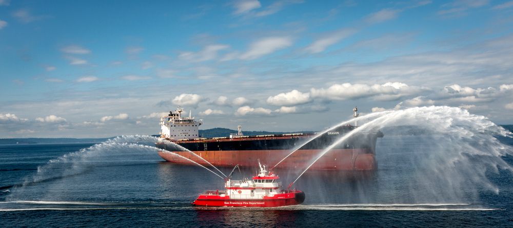Fireboat sea trials. Seattle, WA Fireboat sea trials. Seattle, WA