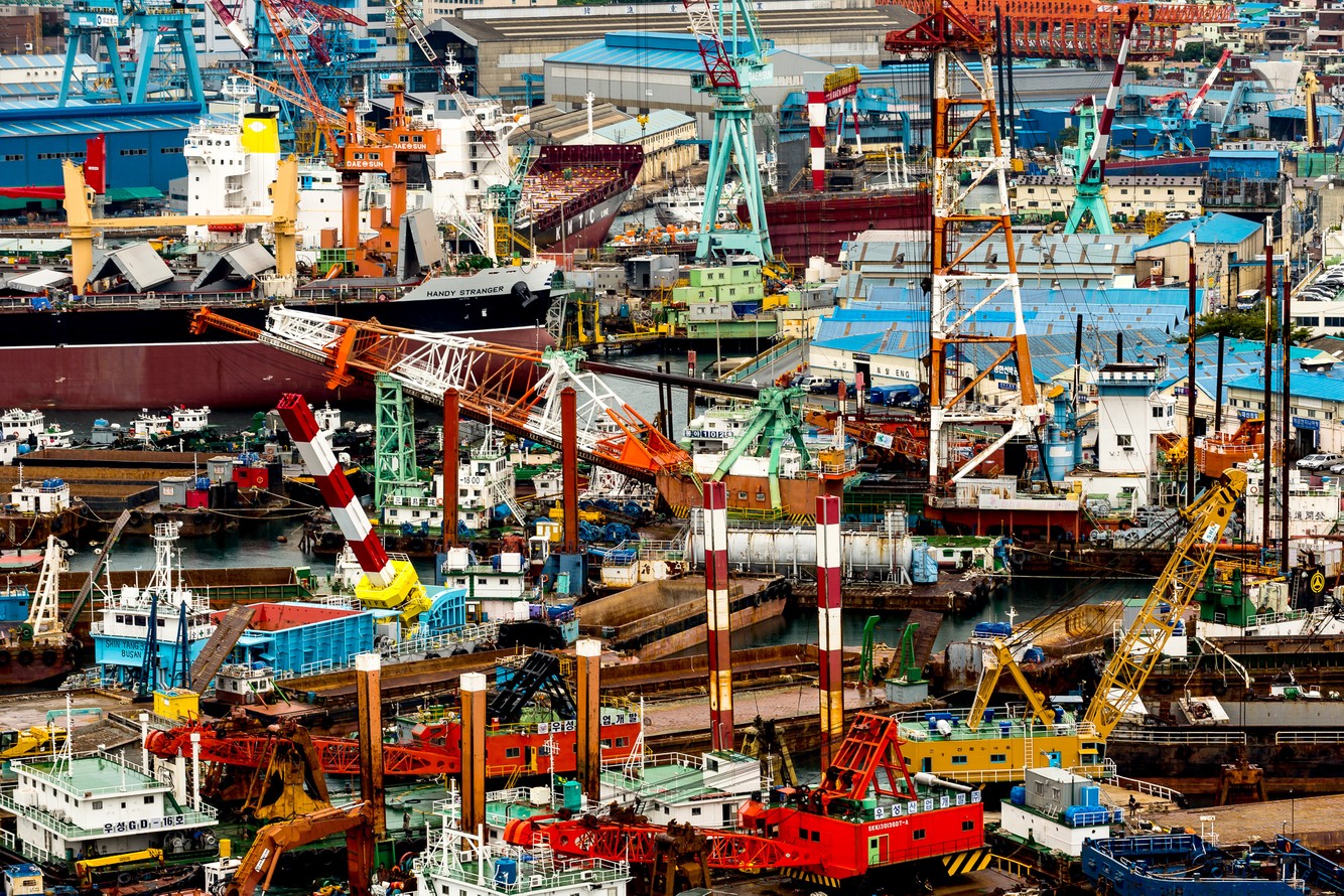 Shipyards. Pusan, Korea