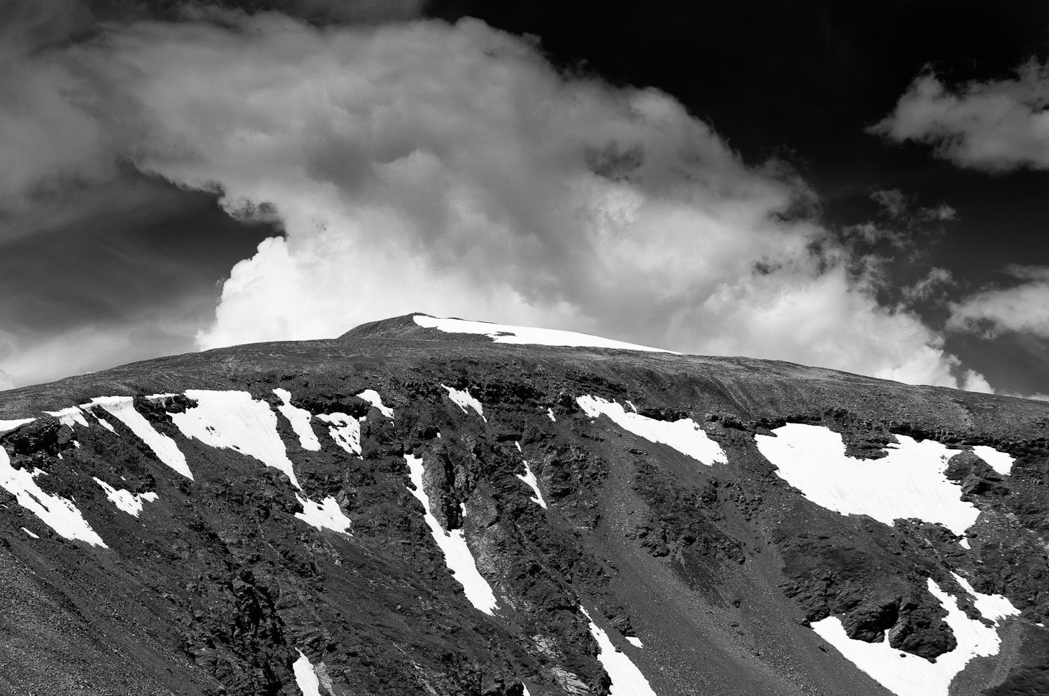 Rock, Snow, & Clouds