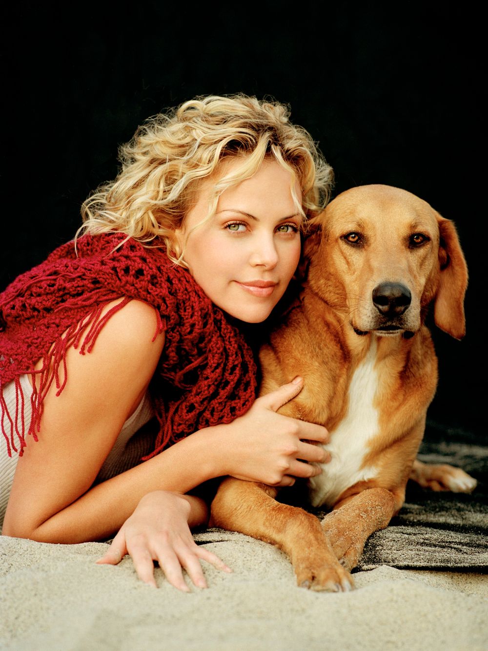 Charlize Theron, Animal Fair Magazine, Magazine Cover, Dog, Pets, Studio, Calabasas Charlize Theron Animal Fair Magazine