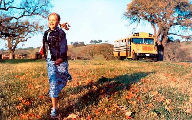 American Girl, Girl, Running, Field, Fall, Back to School, School Bus American Girl Back to School