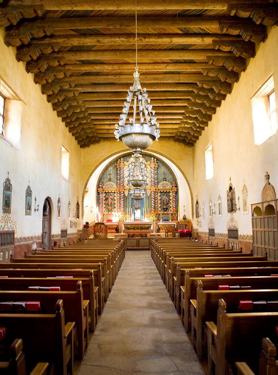 Santa Barbara, Old Church, Catholic Church, Pews, Religion Santa Barbara Old Catholic Church