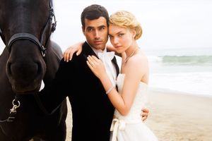 Zuma Beach, Wedding, Model, Bridal, Engagement, Horse, Wedding Photographer, Wedding Photographer Zuma Beach Wedding Couple - Wedding Photographer In NYC