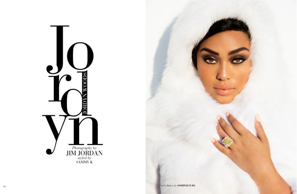 Jordyn Woods, Modeliste Magazine, Calabasas, Studio, Fur, Fashion Jordyn Woods Modeliste Magazine