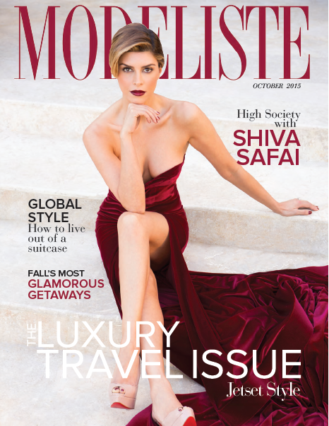 Shiva Safai, Modeliste Magazine, Magazine Cover, Fashion, Red Dress, Luxury Shiva Safai Modeliste Magazine Cover