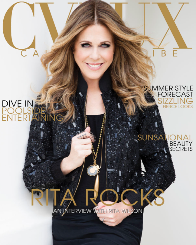Rita Wilson, Magazine Cover, CVLUX Magazine, Happy, Studio, Leather Jacket, Actress, Musician Rita Wilson CVLUX Magazine Cover