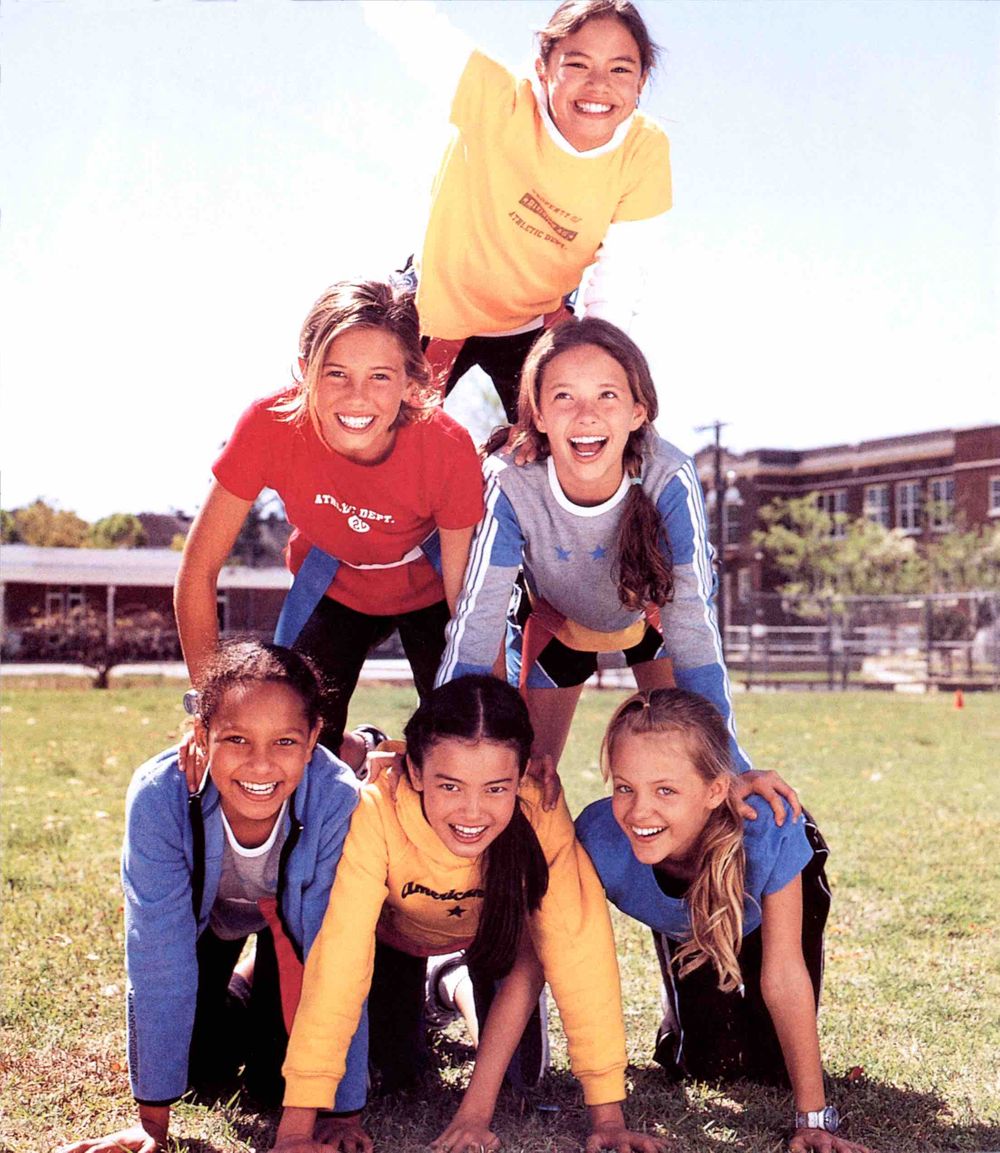 American Girl, Back to School, Fall, Smiling, Happy, Friends, Pyramid, Sports American Girl Back to School