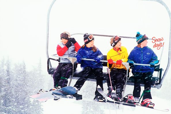 American Girl, Snow, Ski Lift, Mountain. Skiing, Girls, Smiling American Girl Snow Days Girls on Ski Lift